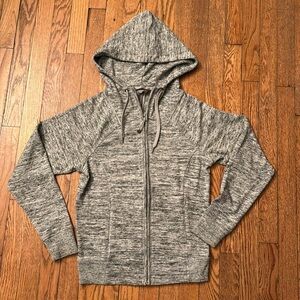 Athleta Heathered Gray Zip Up Hoodie Women’s XXS